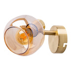 Glazen wandlamp Libby - Amber E14 16cm