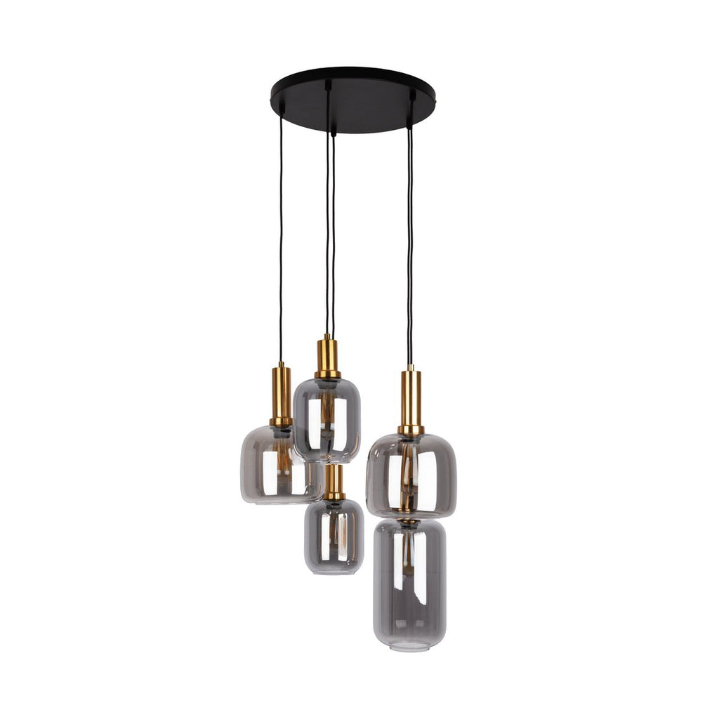 Näve Fumo Hanglamp - Zwart Metaal/Glas