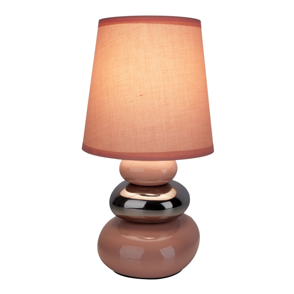 Keramische tafellamp "Stoney" roze E14