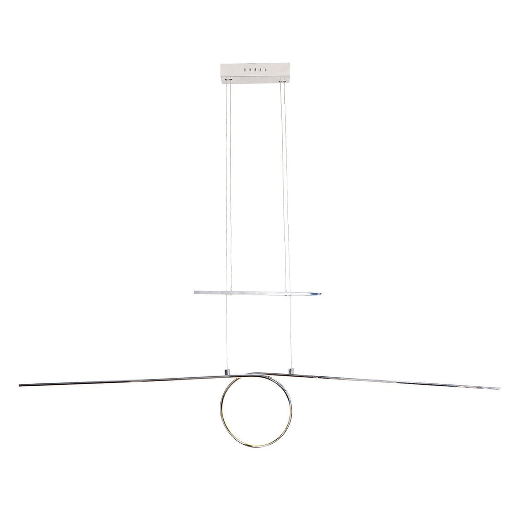 Näve Leuchten Hanglamp Zilver 130cm LED 1344lm Warm Wit