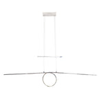 Näve Leuchten Hanglamp Zilver 130cm LED 1344lm Warm Wit
