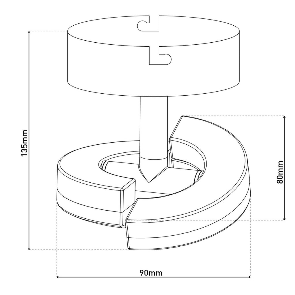 Näve Affi LED Plafondspot - Zwart 8cm