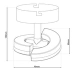 Näve Affi LED Plafondspot - Zwart 8cm
