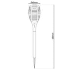 Näve Torch LED Tuinspies 45cm Grijs 5-delig Set