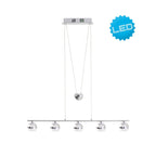 Näve Hanglamp Bol Chrome 150cm LED