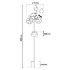 LED Solar Earth Skeer Skeer Brown H: 88cm, voor buiten, metaal en plastic aarde spies in bruin, met geïntegreerde LED