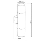 Näve Torcia Wandlamp - Zwart 32cm E27