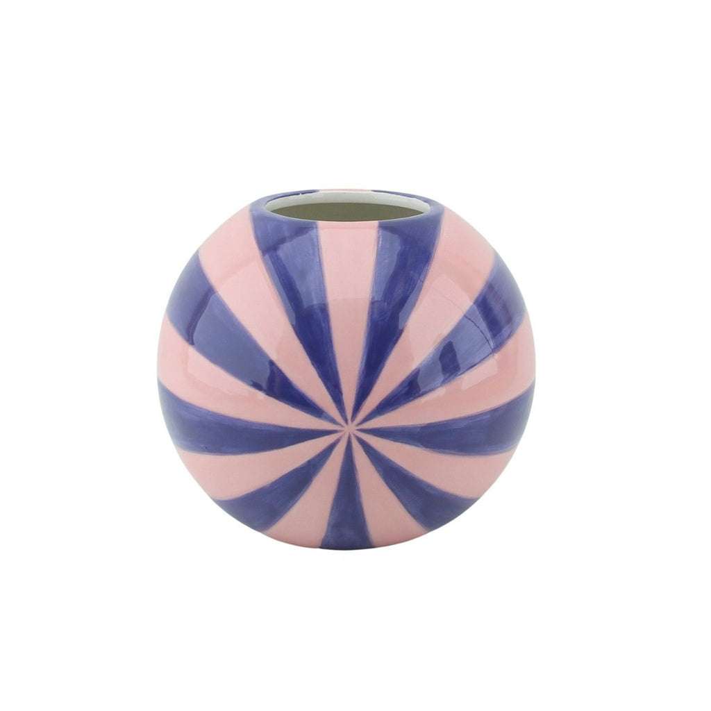 Bloemvaas Swirl - Roze/blauw - 15x15x15cm - Dolomite