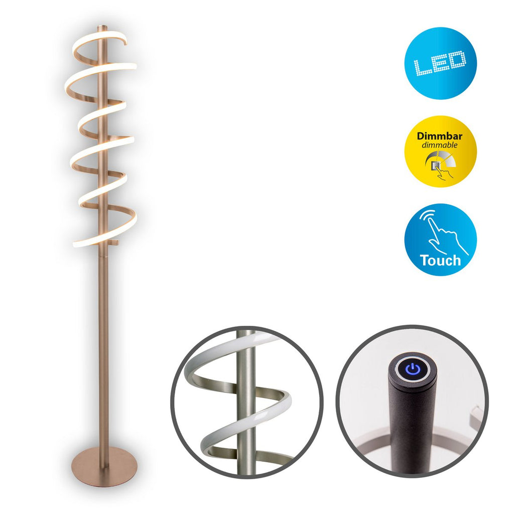 Näve Belleza LED Staande Lamp 140cm Nikkel Mat