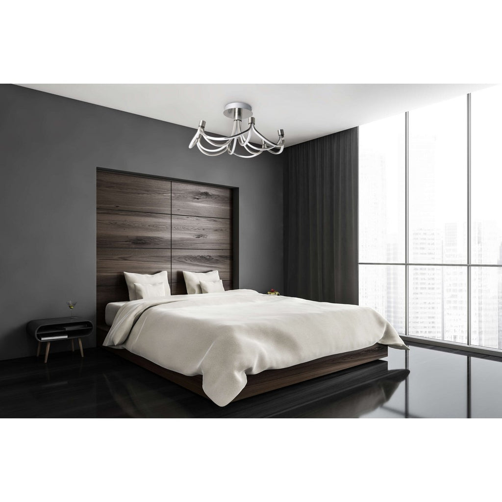 Näve Festival LED-plafondlamp 60cm Zilver