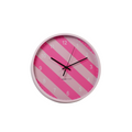 Wandklok gestreept roze 35x35x4cm Housevitamin