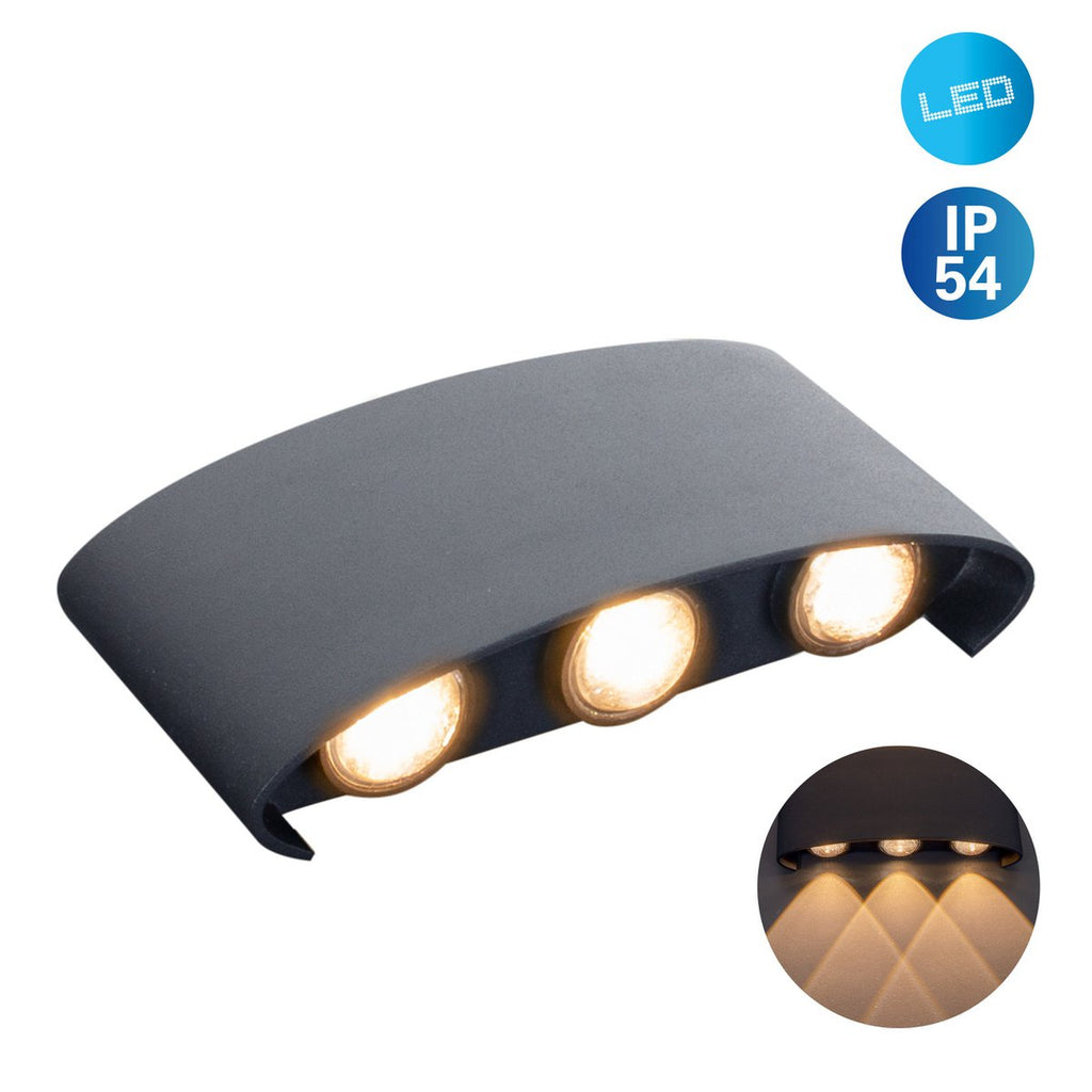 Näve Auron LED Buitenmuurlamp Antraciet