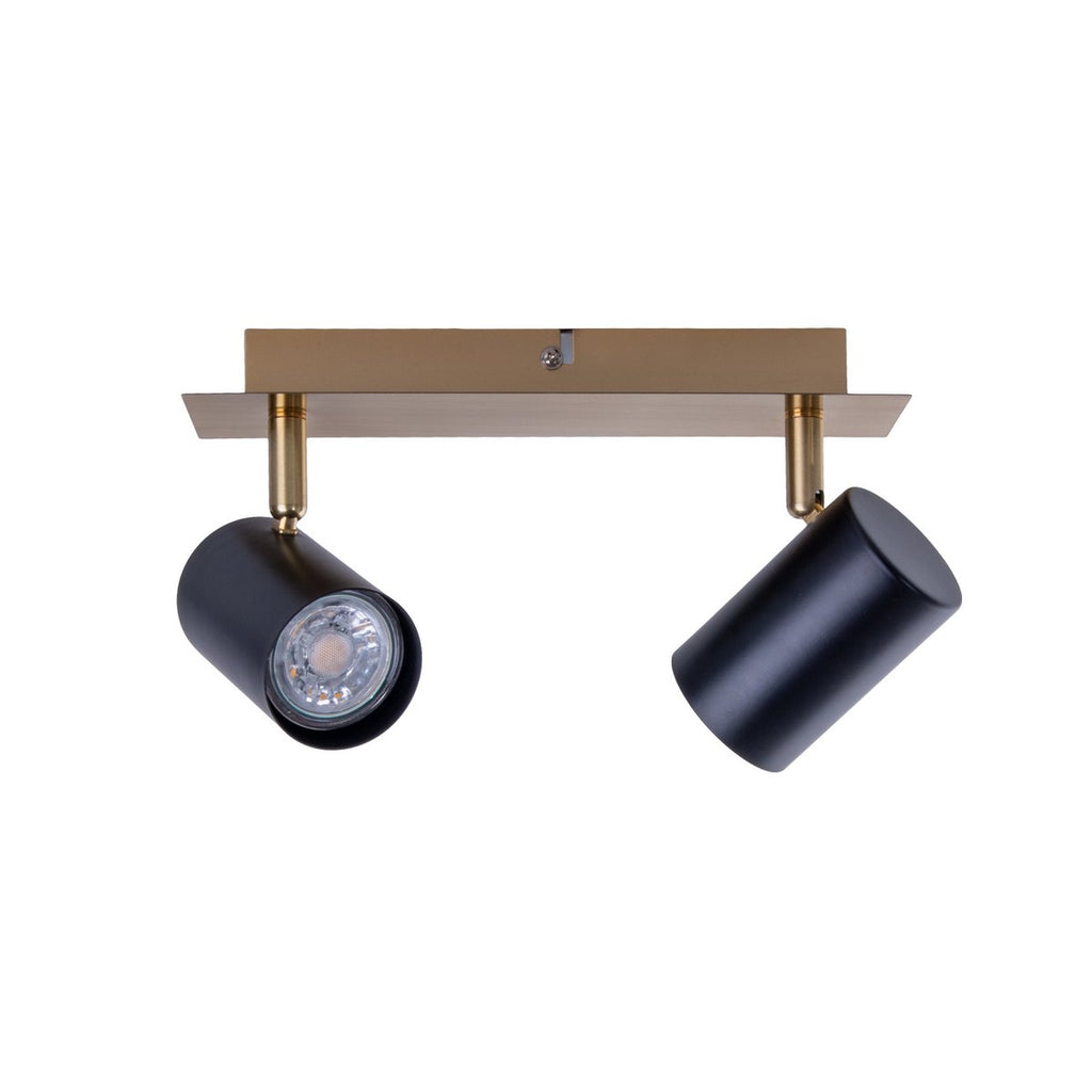 Näve Frida Wandlamp 2x GU10 - Zwart/Goud
