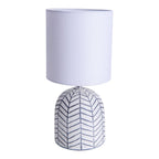 Keramisch tafellicht "folio" wit, tafellamp gemaakt van keramiek, wit, met E14 -aansluiting, voor eetkamer, woonkamer, gang of kantoor, 27,50 cm hoog