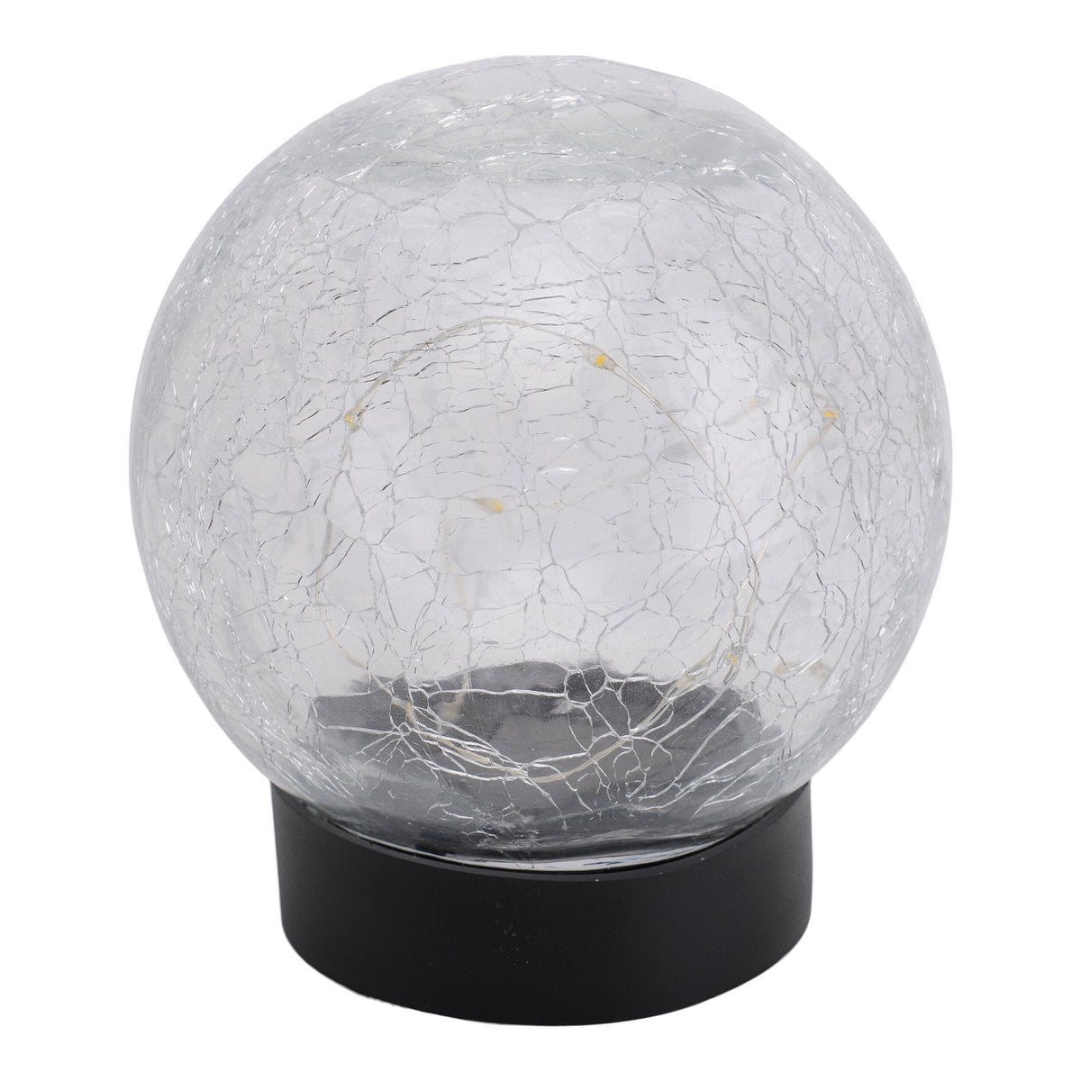 Näve Crackle Solar Tafellamp 3-Set Wit 12cm