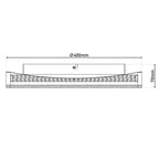 LED -plafondlamp Arany, plafondlamp gemaakt van metaal en plastic in zwart, met stevig ingebouwde LED's, dimbare, 40 cm diameter