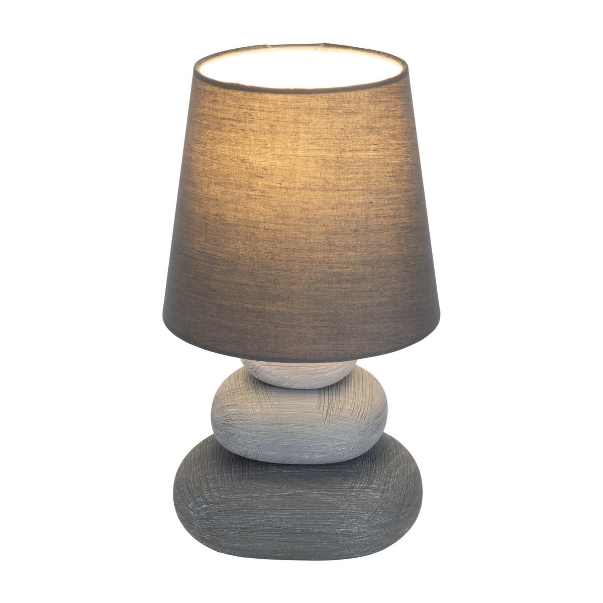 Näve Stoney Keramische Tafellamp Grijs 31cm