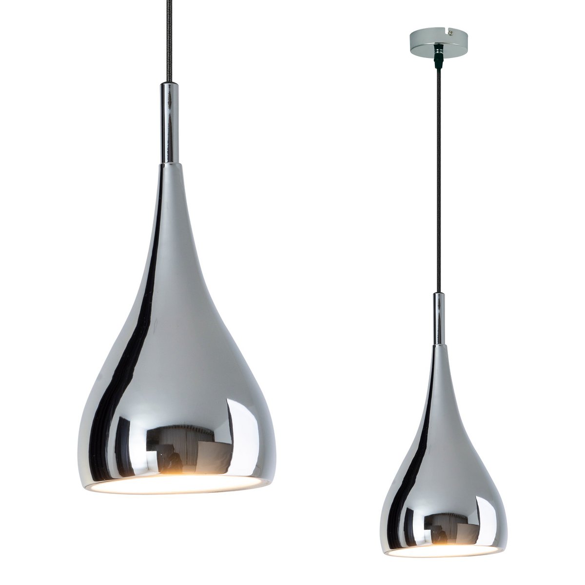 Näve Hanglamp Style Chroom E27 Ø15cm