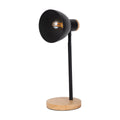 Marie Bureaulamp - Zwart Metaal Hout E14
