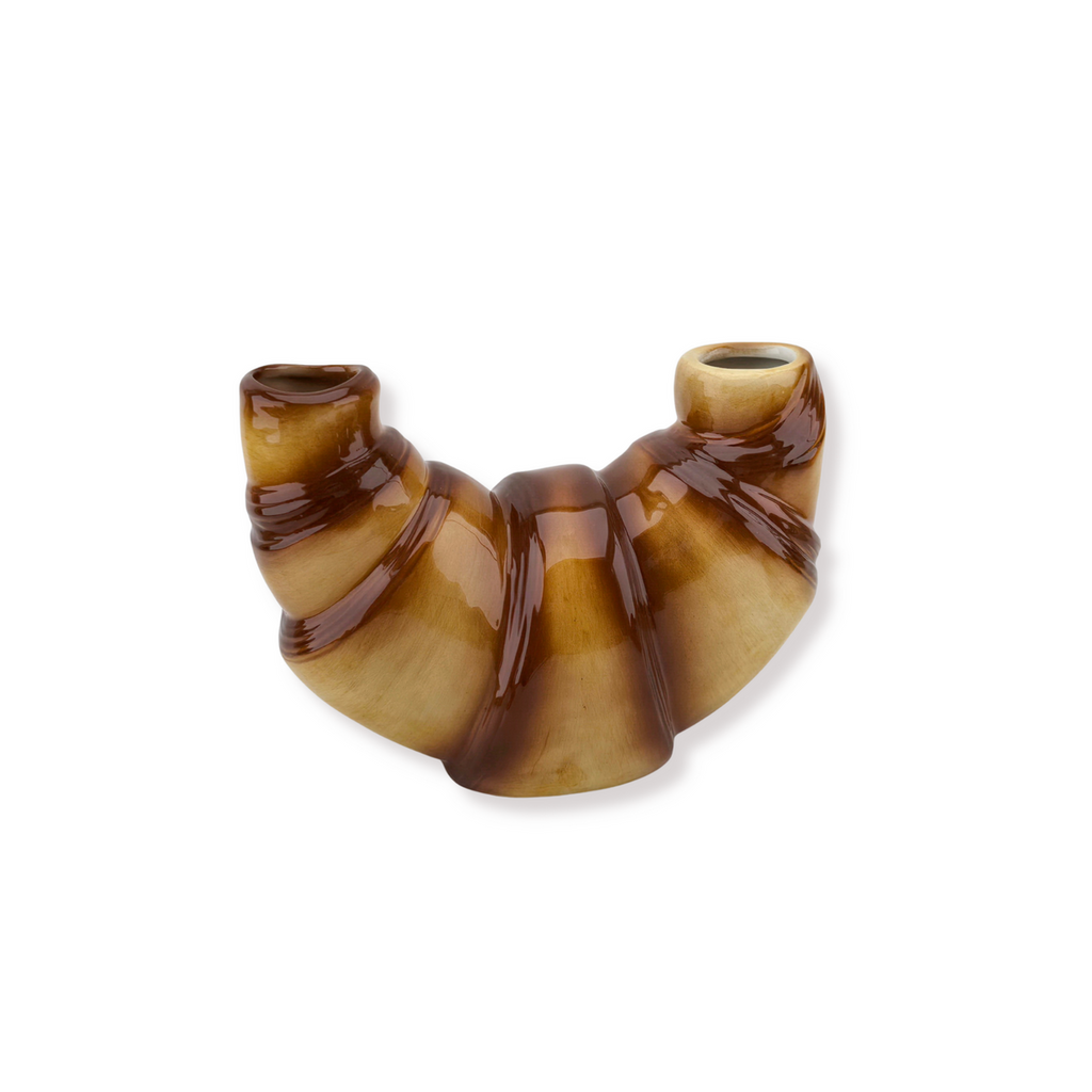 Housevitamin Croissant Vaas - Bruin Dolomiet 20x10x15cm