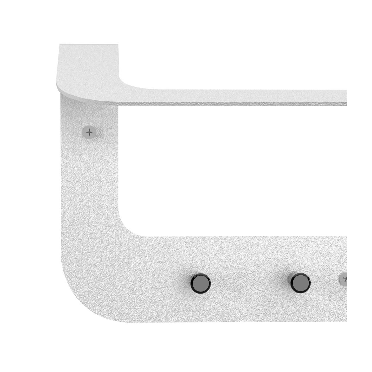 Gorillz Linea Wandkapstok - Wit, 10 Haken, Metalen, Opbergruimte