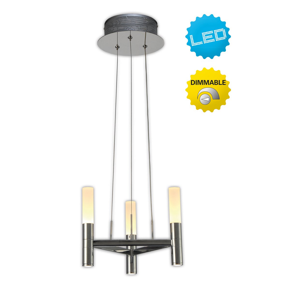 Näve Kroon LED 3-vlammen 28,4cm Kasteel