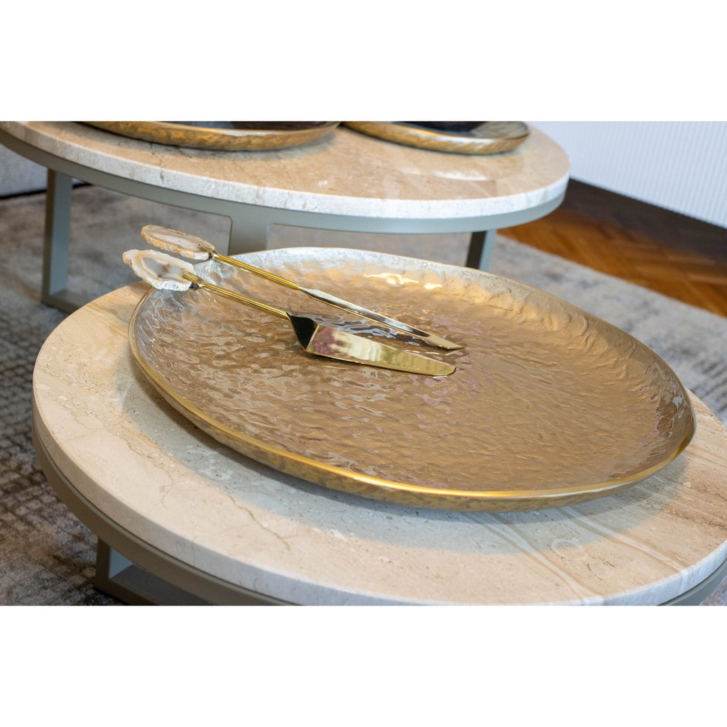 Aulica Zanddecoratieve Kom - Beige 48x48cm