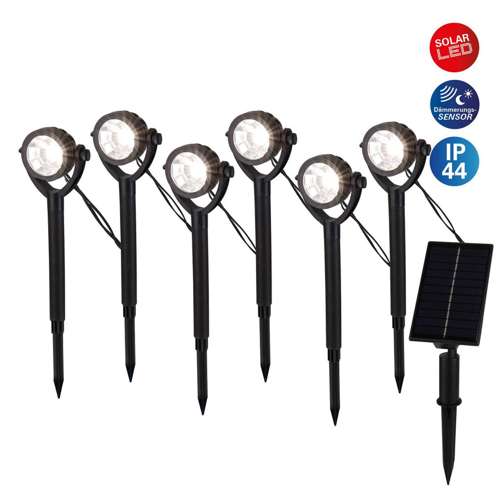 Solar tuinspies set 6-delig 475cm zwart