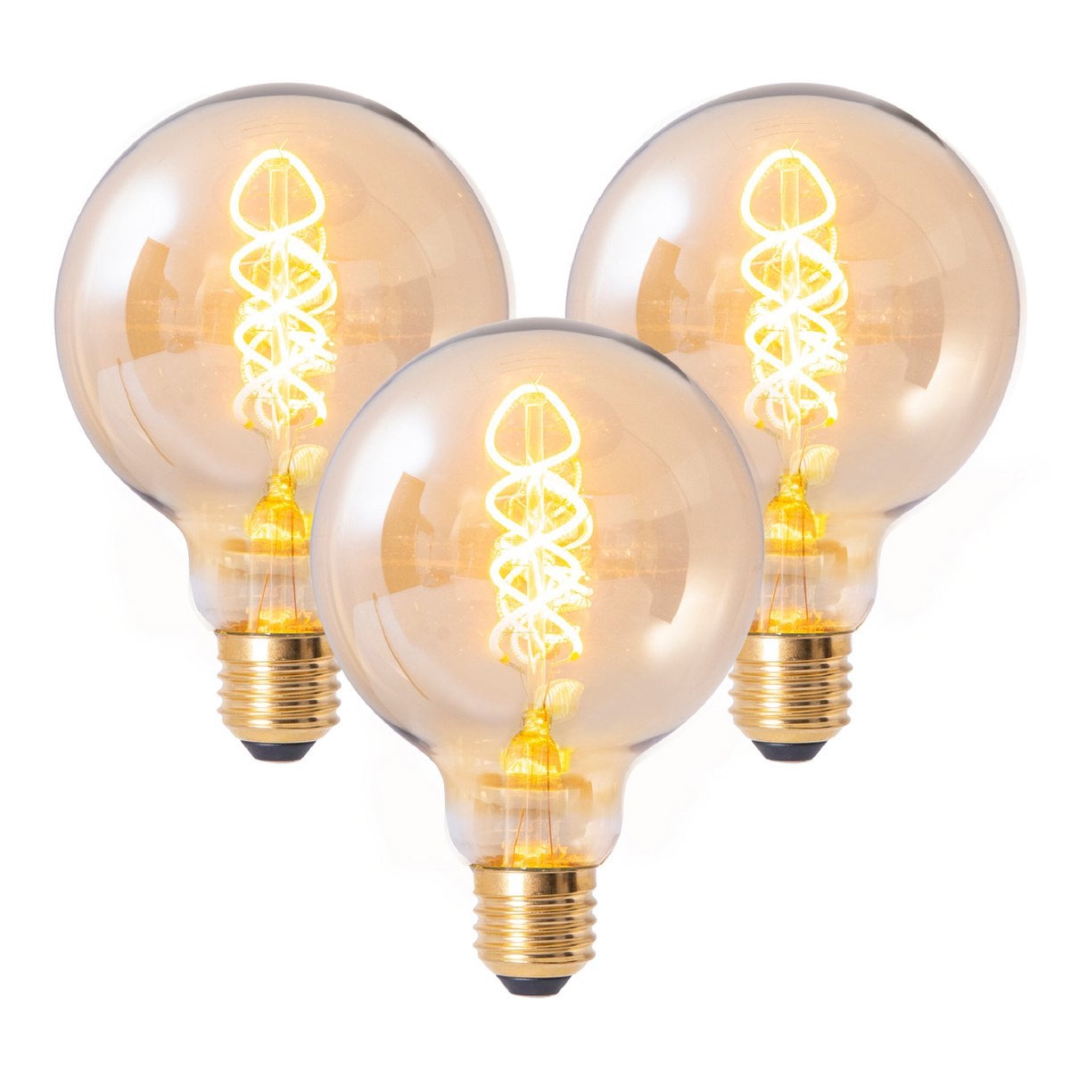 Dilly LED-lamp E27 3-pack 4W Amber