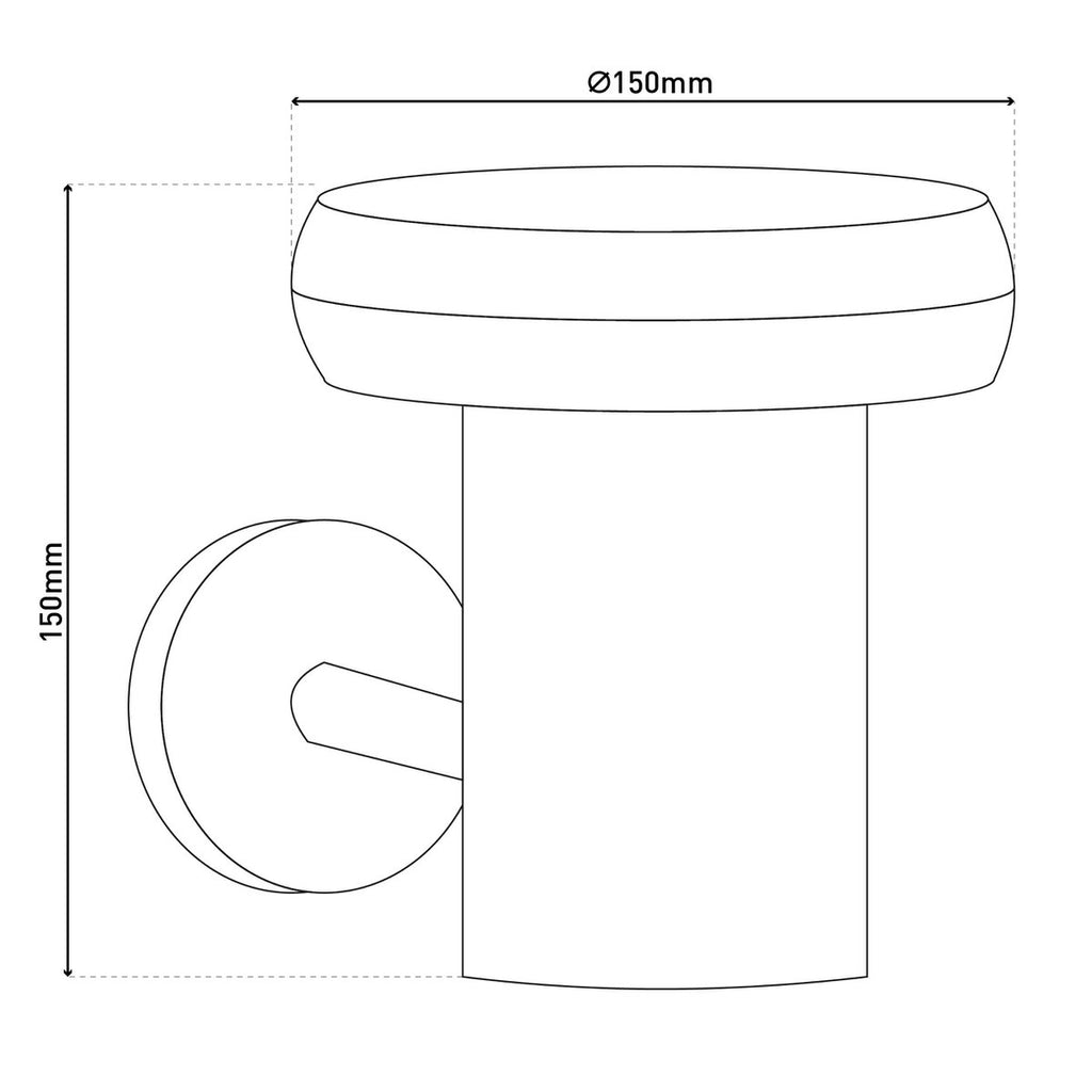 LED buiten wandlamp paddestoel 15cm