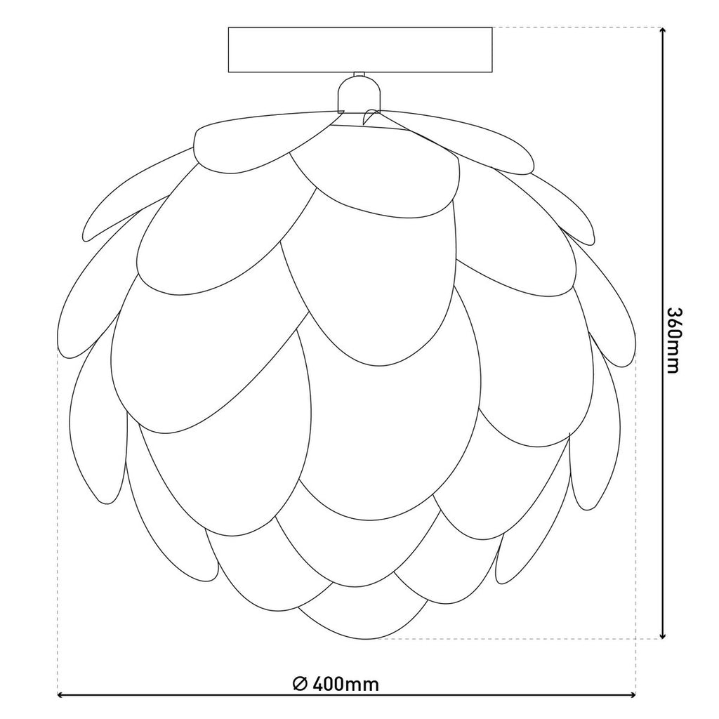 Näve Fora Plafondlamp Ø40cm E27 Metaal