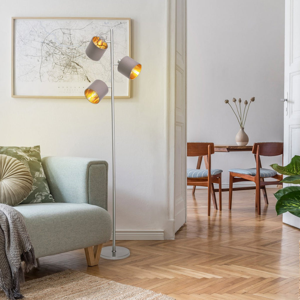 Näve Maron Staande Lamp - Bruin 153cm E14