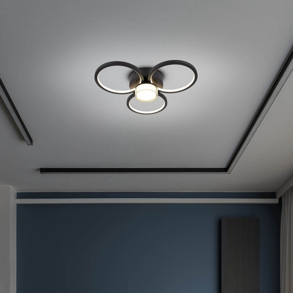 CIMO LED Plafondlamp - Zwart 43.6cm 3100lm