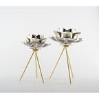 Gouden Bloemstandaard - 12.5x12.5x17.5 cm Aulica