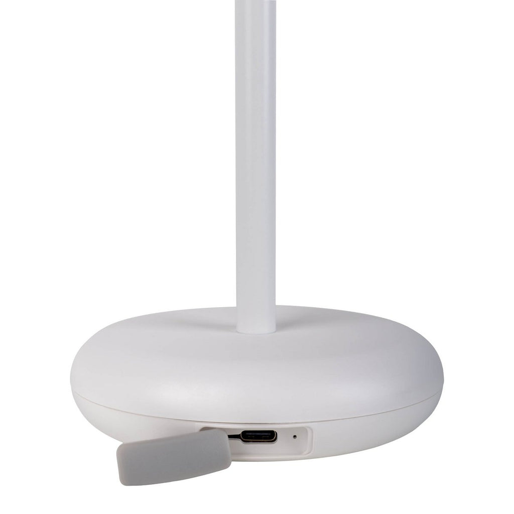 Noteloze tabletlicht "PASI" voor buiten en binnen, gemaakt van metaal en plastic in wit, dimbaar, met aanraking en geheugenfunctie, ca. 26 cm hoog
