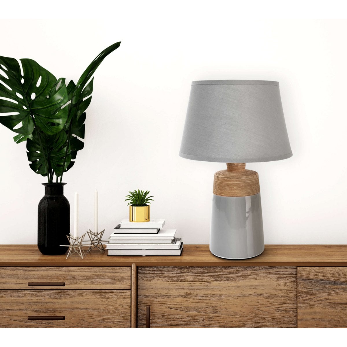Näve Talia Keramische Tafellamp - Beige 31cm