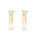 Amberkleurige kandelaars h20cm - set van 2