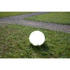 Buiten de Spitical Spit "Ball" D: 20 cm, voor buiten, plastic aarde spies, wit, E27, - Wegelettes