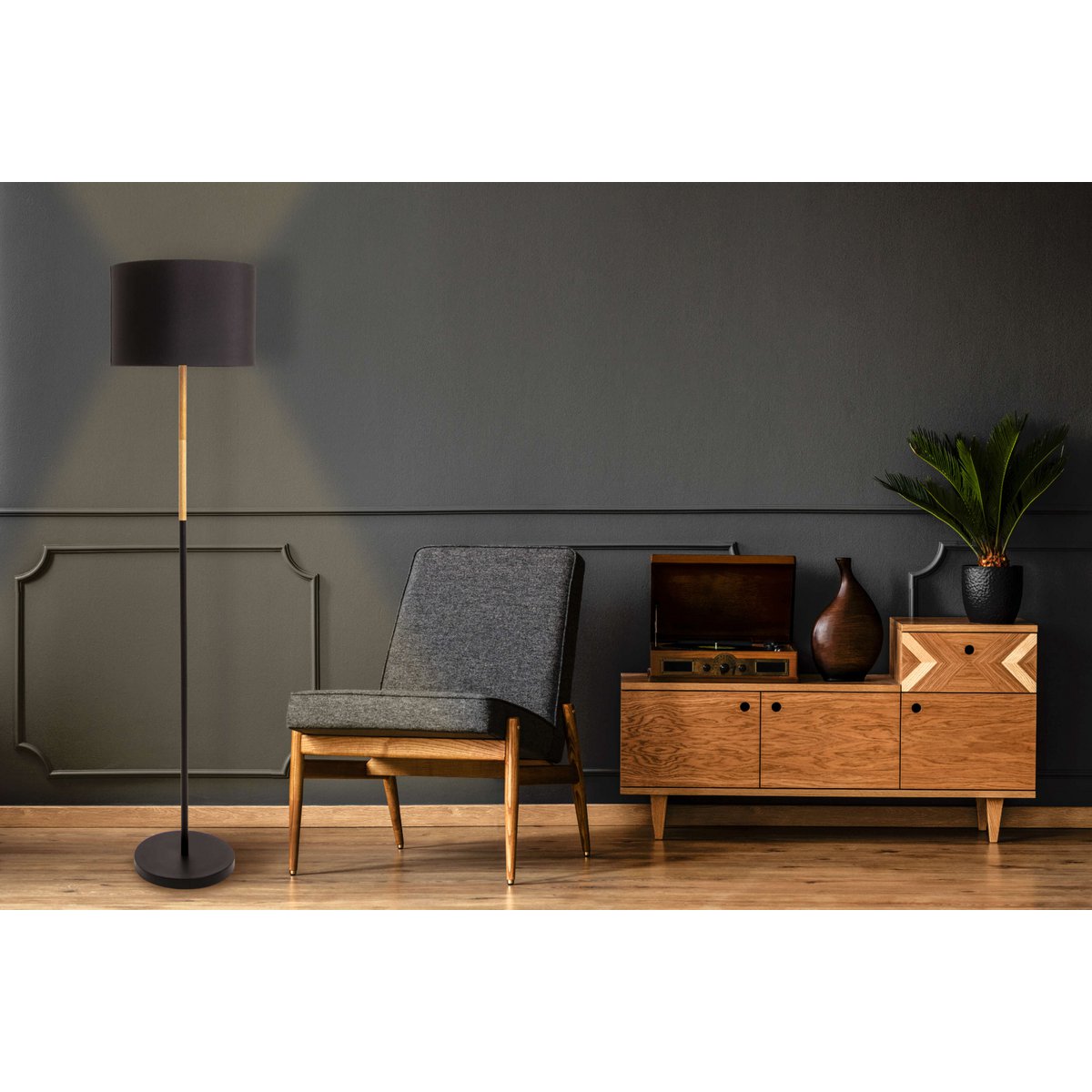 Näve Tessile Staande Lamp - Zwart 150cm