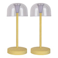 Näve Gomba LED-batterijtafellamp Geel 18,5cm