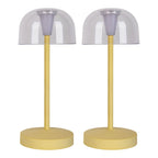 Näve Gomba LED-batterijtafellamp Geel 18,5cm