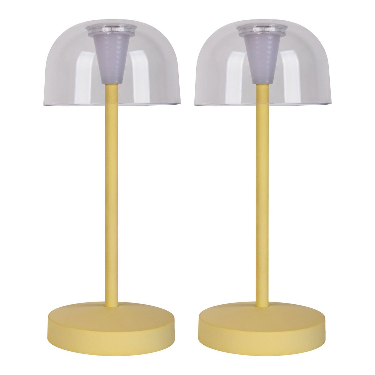 Näve Gomba LED-batterijtafellamp Geel 18,5cm