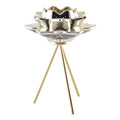Gouden Bloemstandaard - 12.5x12.5x17.5 cm Aulica
