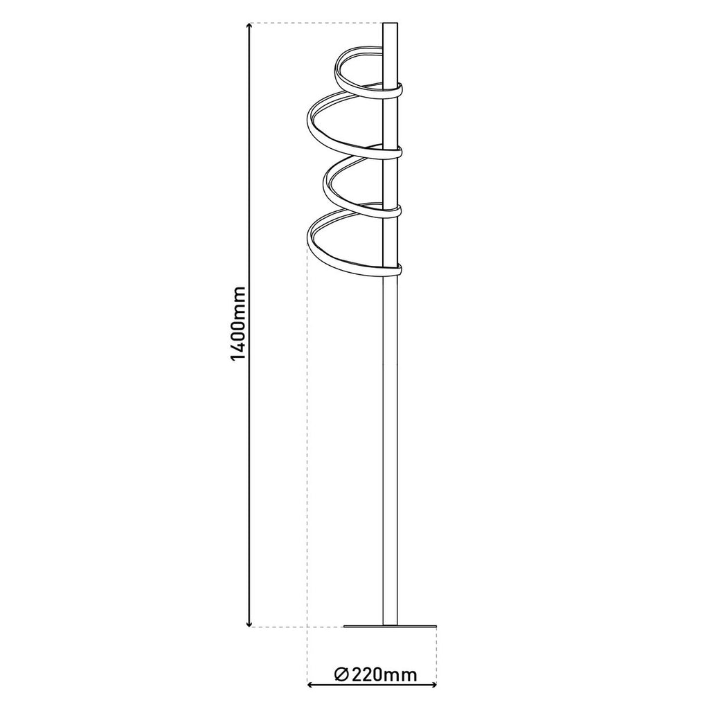 Näve Belleza LED Staande Lamp 140cm Nikkel Mat