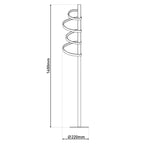 Näve Belleza LED Staande Lamp 140cm Nikkel Mat