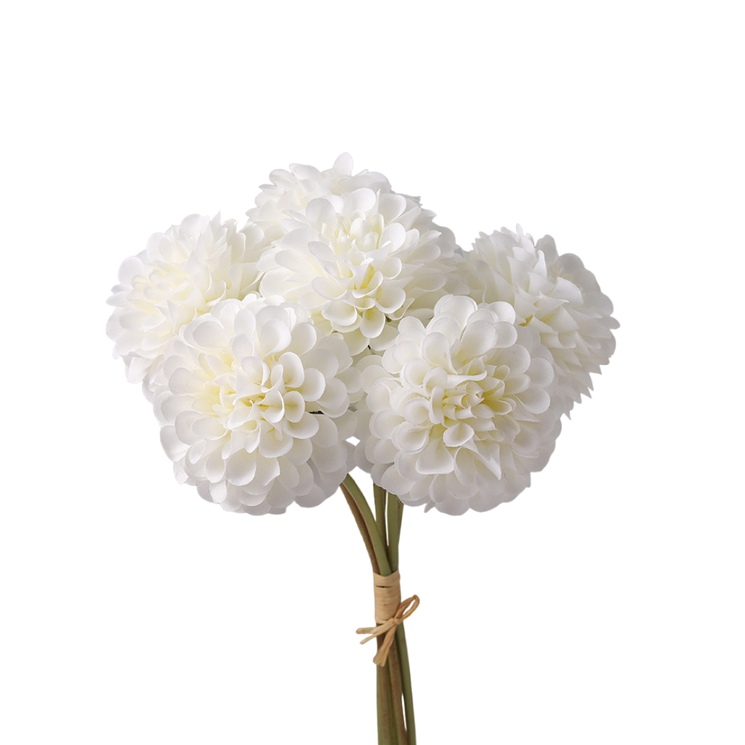 Decoratieve chrysanthème bloemwit H40cm - Aulica