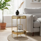 Gouden service 32x32x50cm met twee laden - AULICA