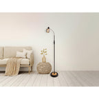 Näve Fumoso Vloerlamp Zwart 150cm Glas