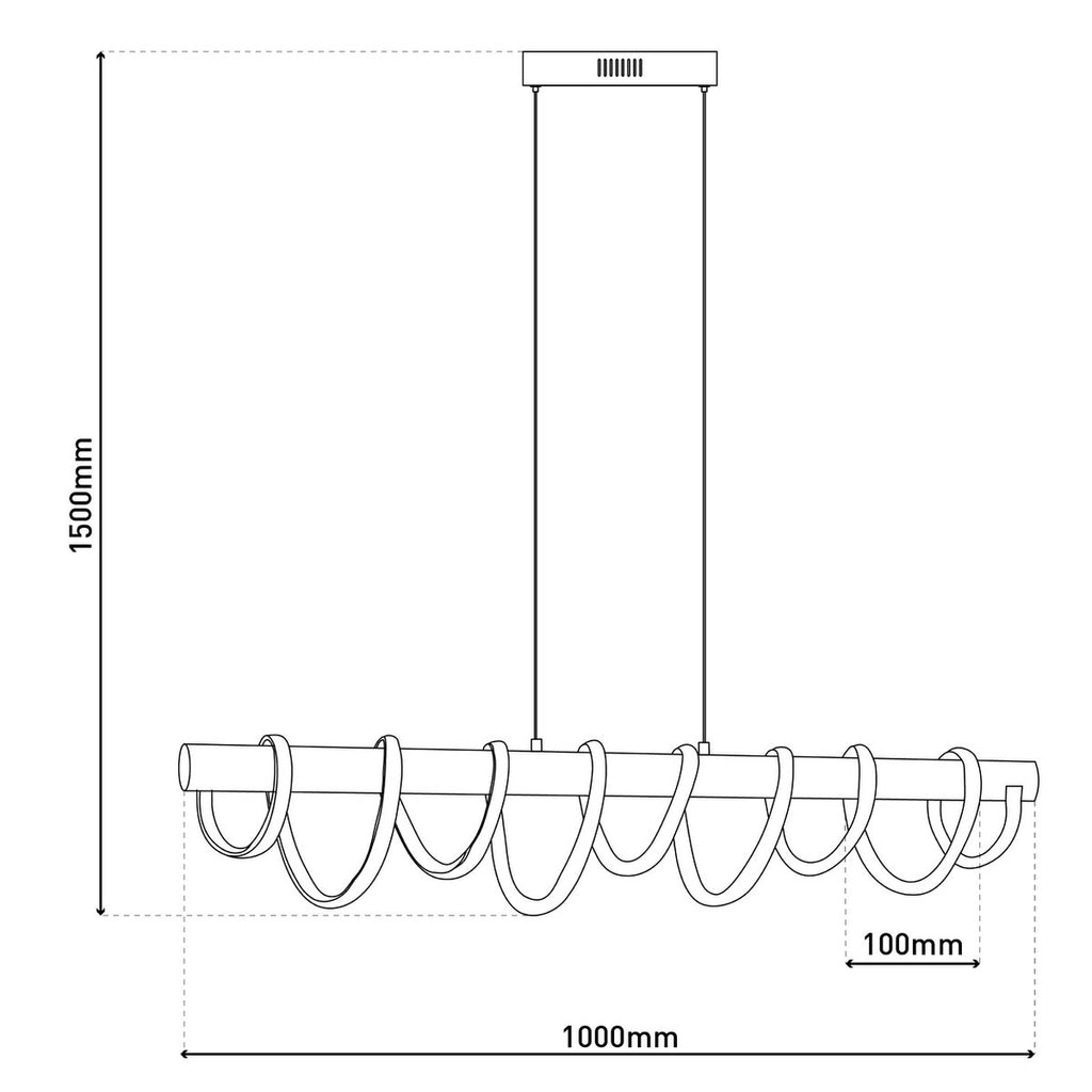 Näve Leuchten Belleza LED-hanglamp 100cm - Wit Design