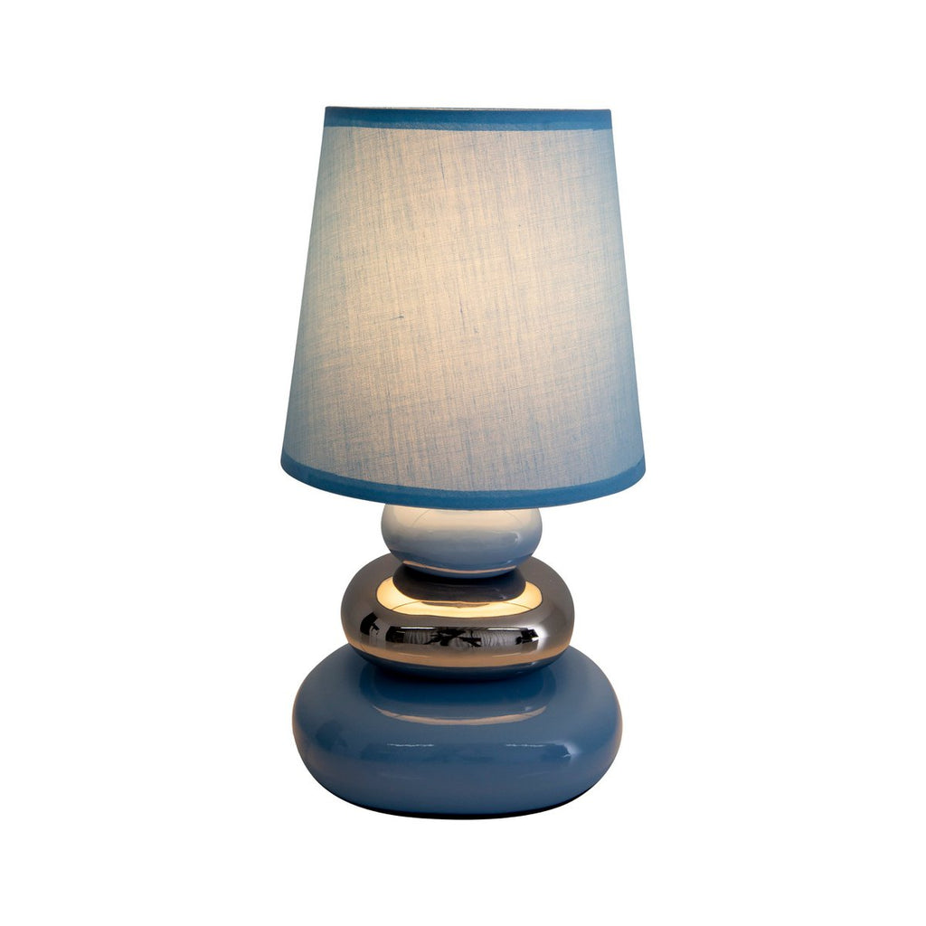 Näve Stoney Tafellamp Keramiek Blauw 31cm